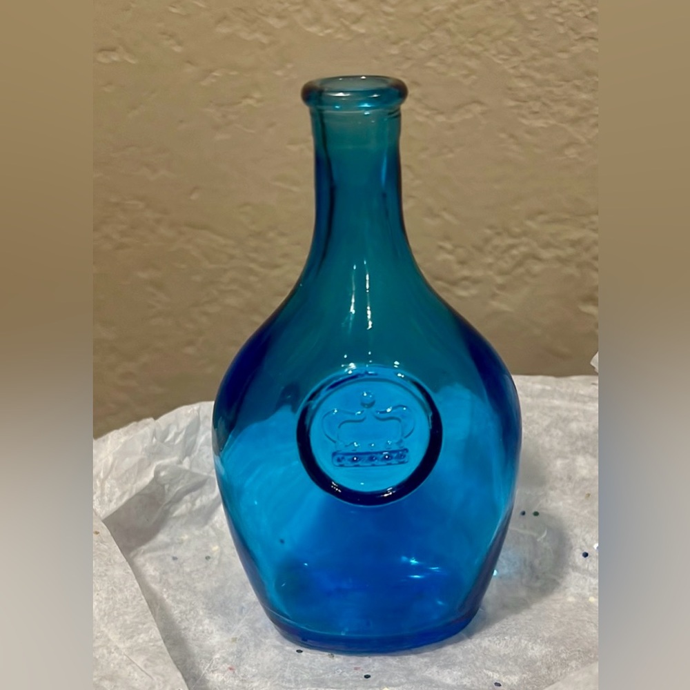 Vintage Turquoise/Teal Blue Bottle Ship Wheaton Glass